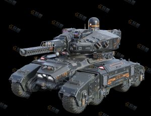 科幻超级坦克Blender模型