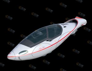 科技迷你飞行舱Blender模型