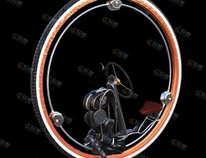 科技圆环车Blender模型