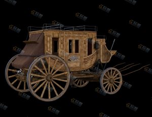 老式马车Blender模型