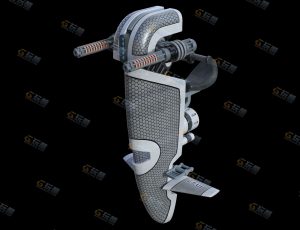 赛博科技行航战巡逻战机Blender模型