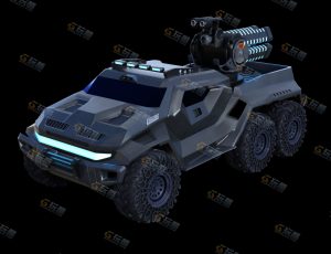 赛博朋克机械战车Blender模型