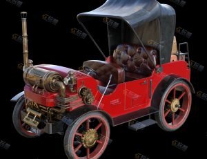 蒸汽朋克敞篷车Blender模型