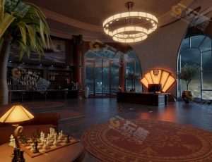 韦恩大厦办公室Blender工程源文件