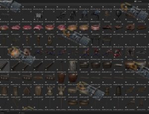 中世纪装备武器道具Blender资产库