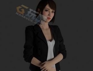 性感女秘书Blender模型
