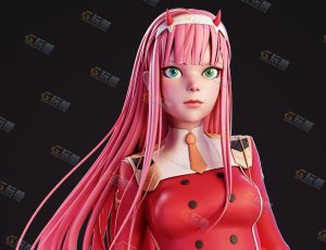 Blender粉色头发小姐姐建模绑定全流程制作配套素材