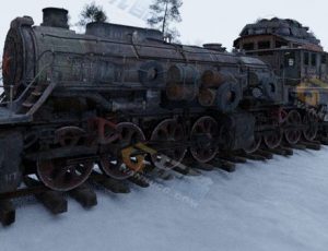 老旧火车头Blender工程源文件