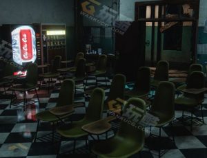 阴暗的老旧教室Blender工程源文件