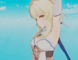 旅行者女Blender模型