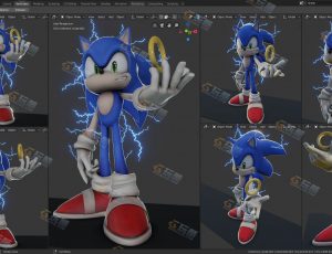 Blender索尼克建模绑定全流程制作配套素材