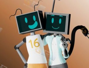 电脑头机器人Blender模型