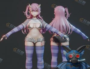 可爱的恶魔女孩Blender模型