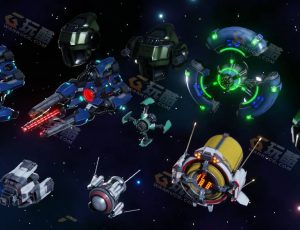 星际飞船Blender模型包