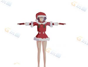 善良可爱的卡通女孩Blender模型