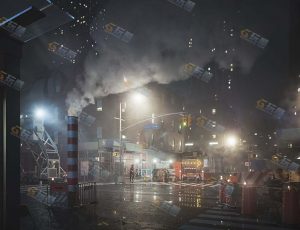 玩酷CG网—现代城市街道建筑物件模型