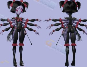 日本女蜘蛛妖怪Blender模型