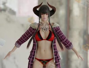 天狗女Blender模型