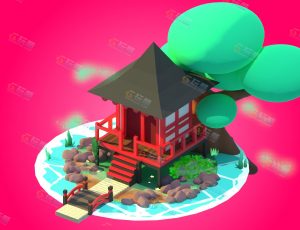 low poly低多边形卡通场景104-Blender工程源文件