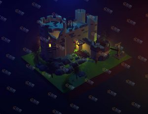 low poly低多边形卡通场景107-Blender工程源文件