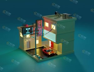 low poly低多边形卡通场景108-Blender工程源文件