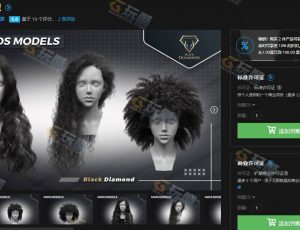 女士个性毛发模型包