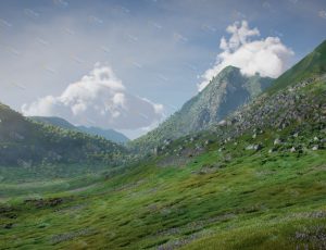 山地草原Blender工程源文件