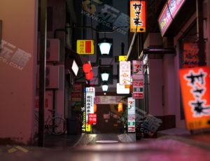 日本街道胡同Blender工程源文件