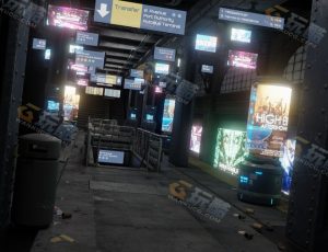 赛博朋克地铁站Blender工程源文件