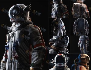 超级科幻宇航员Blender模型