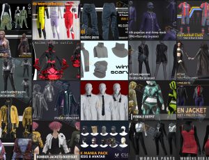 21套设计感十足的MD衣服套装模型