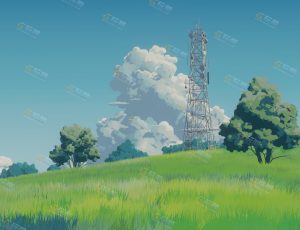 吉卜力风格卡通场景Blender工程源文件