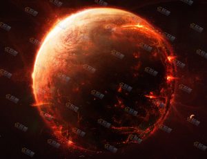 烈焰红色星球Blender工程源文件