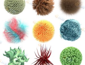 毛球物体Blender工程源文件