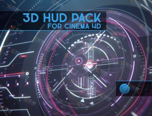 C4D科技图表HUD生成器预设