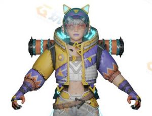 赛博科技时尚女孩模型