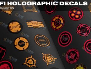 100多张科幻全息贴纸纹理