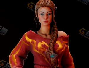 风格化女孩角色模型