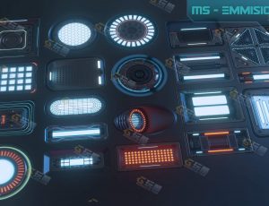 20 个科幻模型部件