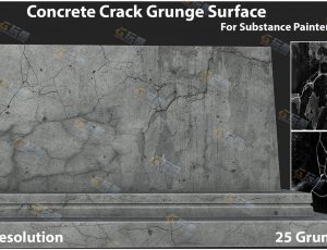 混泥土裂缝表面贴图包