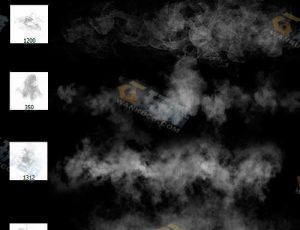 蒸汽烟雾元素笔刷素材