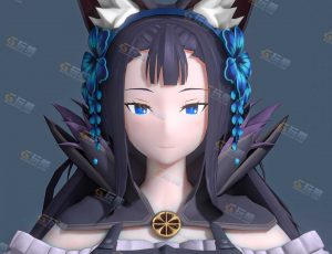 狐狸卡通少女模型