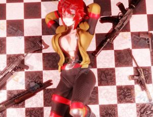 僵尸扫除女孩模型