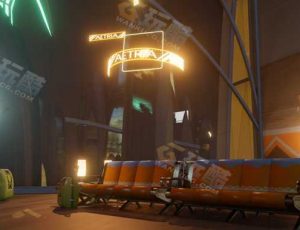 科技候车室模型场景工程源文件