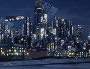 科技自习室模型场景工程源文件