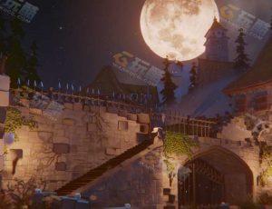 夜晚城堡模型场景工程源文件