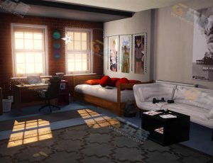 舒适小单房模型场景工程源文件