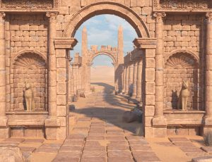 沙漠遗迹场景工程源文件