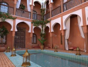 西域楼房建筑场景工程源文件