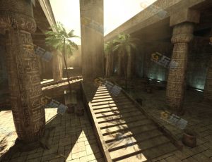 埃及穴走廊场景工程模型